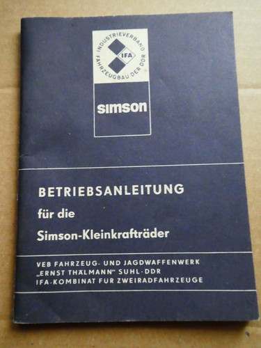 Simson kleinkraftrad 1981 - ,