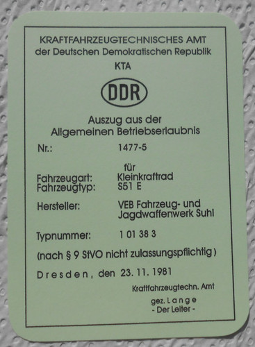 Agb für kleinkrafträder s51 - agb,