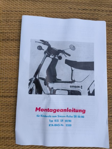 Kindersitz für simson - kindersitz,