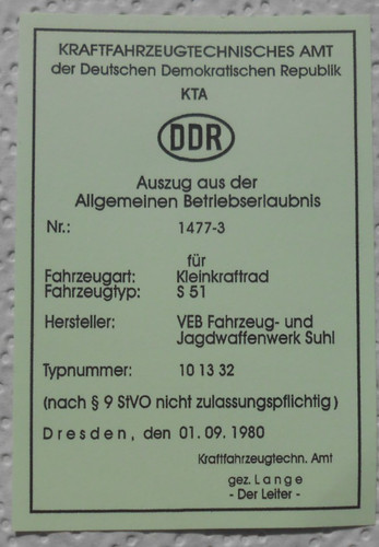 Agb für kleinkrafträder - für, s51