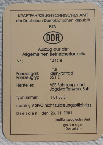 Agb für kleinkrafträder s51 - agb,