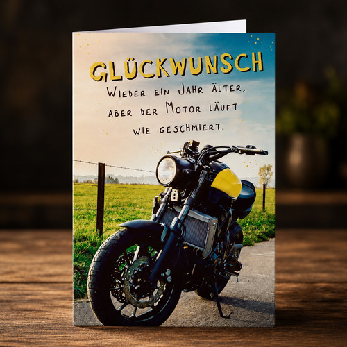 Biker geburtstagskarte - biker,