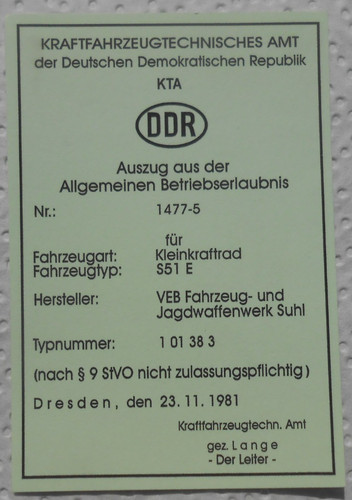 Agb für kleinkrafträder s51 - agb,